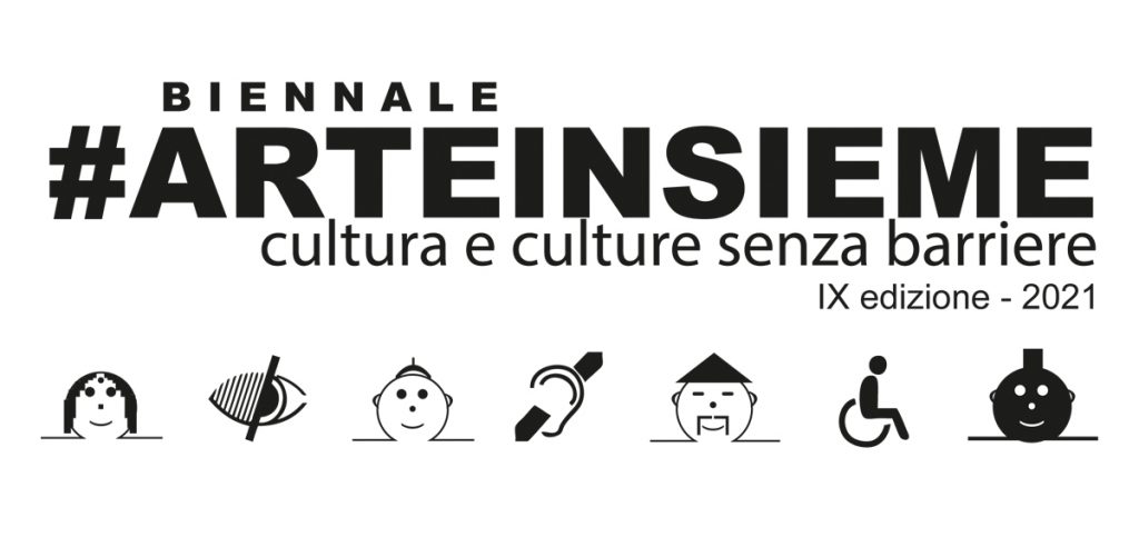 Logo recante la scritta: Biennale #Arteinsieme cultura e culture senza barriere IX edizione - 2021