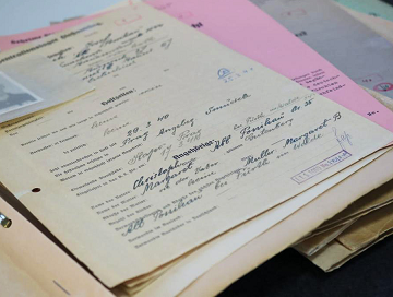 documenti provenienti da un campo di concentramento